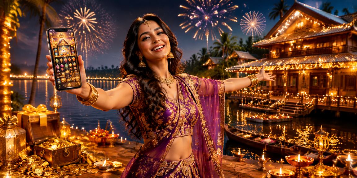 Mobile casino entertainment during Diwali festival in Kerala